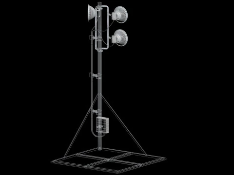 Rooftop Cell Phone Tower 2 3D Model