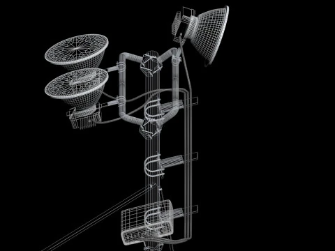 Rooftop Cell Phone Tower 2 3D Model