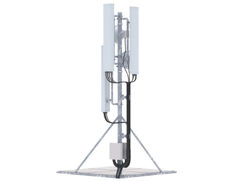 Вишка мобільного телефону на даху 3 3D Модель