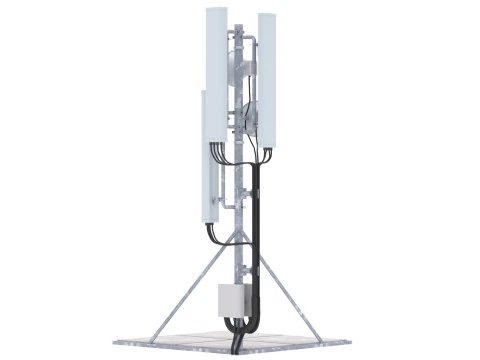 Rooftop Cell Phone Tower 3 3D Model