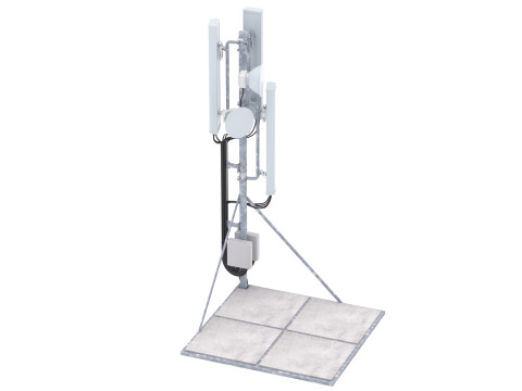 Вишка мобільного телефону на даху 3 3D Модель