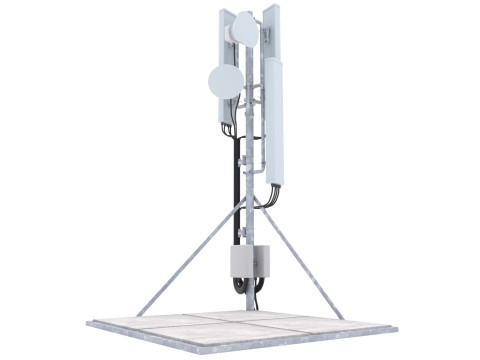 Вишка мобільного телефону на даху 3 3D Модель