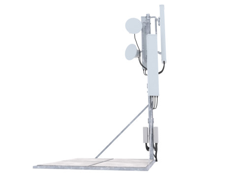 Вишка мобільного телефону на даху 3 3D Модель