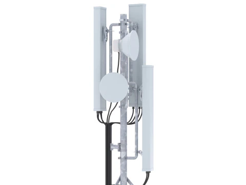 Rooftop Cell Phone Tower 3 3D Model