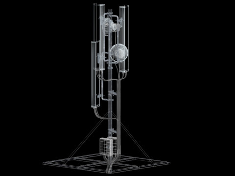 Вишка мобільного телефону на даху 3 3D Модель