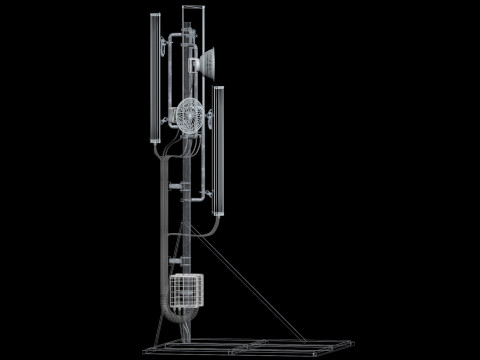 Вишка мобільного телефону на даху 3 3D Модель