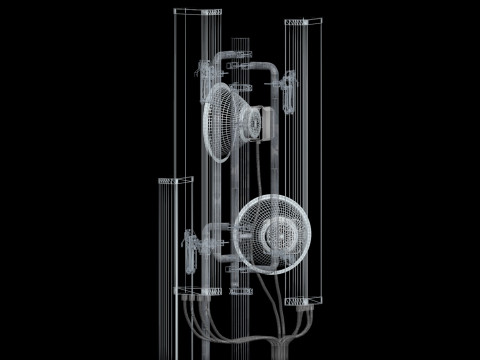 Вишка мобільного телефону на даху 3 3D Модель