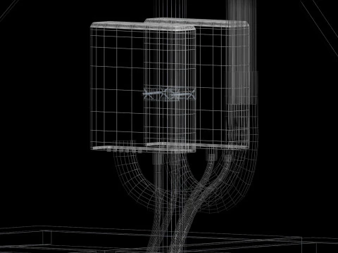 Rooftop Cell Phone Tower 3 3D Model
