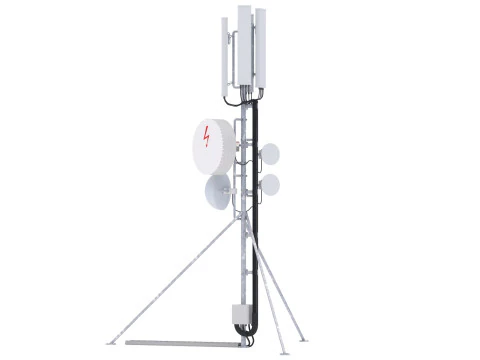 Rooftop Cell Phone Tower 4 3D Model