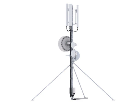 Rooftop Cell Phone Tower 4 3D Model