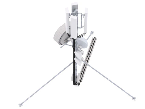 Rooftop Cell Phone Tower 4 3D Model