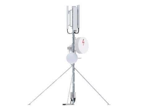 Вишка мобільного телефону на даху 4 3D Модель