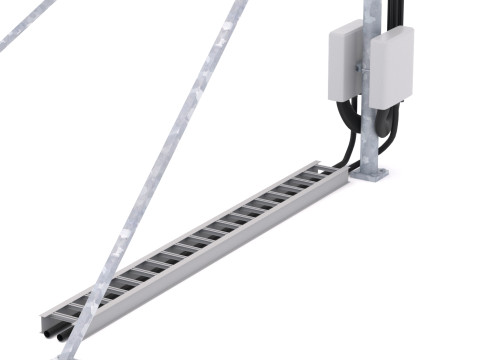 Вишка мобільного телефону на даху 4 3D Модель