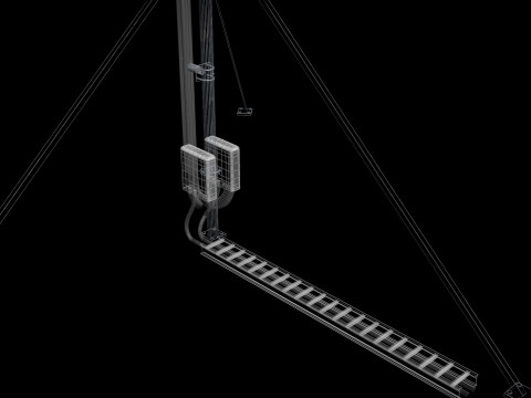 Вишка мобільного телефону на даху 4 3D Модель
