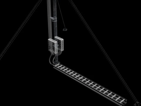 Rooftop Cell Phone Tower 4 3D Model