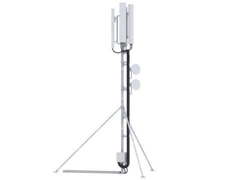 Вышка сотовой связи №5 на крыше 3D Модель