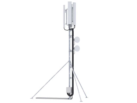 Rooftop Cell Phone Tower 5 3D Model