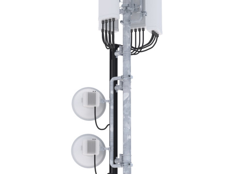 Вышка сотовой связи №5 на крыше 3D Модель