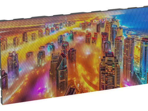 Monitor de panel de visualización de pantalla LED Modelo 3D