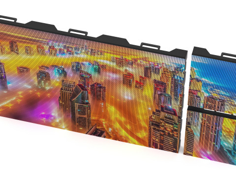 Monitor de panel de visualización de pantalla LED Modelo 3D