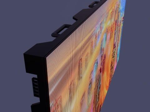 Monitor de panel de visualización de pantalla LED Modelo 3D