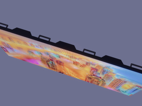 Monitor de panel de visualización de pantalla LED Modelo 3D