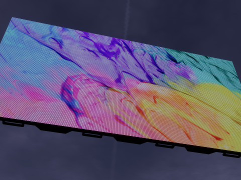 Monitor de panel de visualización de pantalla LED Modelo 3D