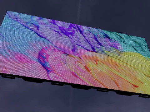 Led Screen Display Panel Monitor 3D Model