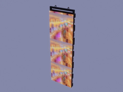 Led Screen Display Panel Monitor with Shackle Fly Bar 3D Model