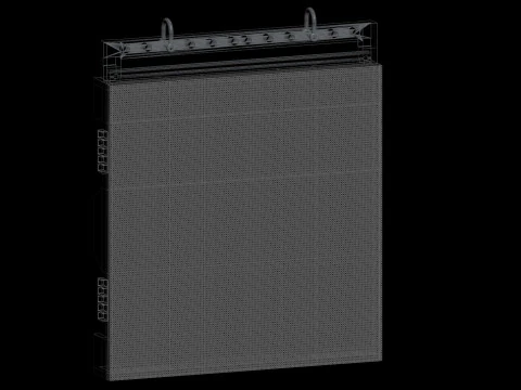 Led Screen Display Panel Monitor with Shackle Fly Bar 3D Model