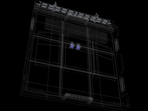 シャックルフライバー付きLedスクリーンディスプレイパネルモニター 3Dモデル