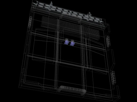 Led Screen Display Panel Monitor with Shackle Fly Bar 3D Model