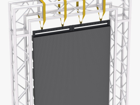 Світлодіодний дисплей панелі монітора та ферми 3D Модель