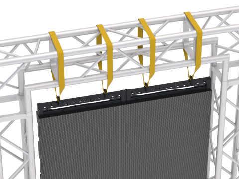 Monitor y braguero del panel de visualización de pantalla LED Modelo 3D