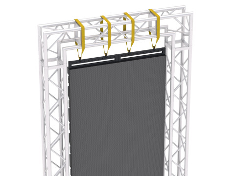 Monitor y braguero del panel de visualización de pantalla LED Modelo 3D