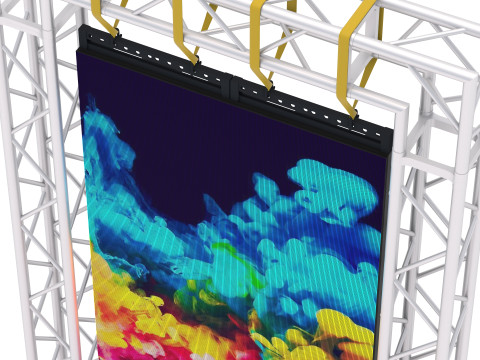 Monitor y braguero del panel de visualización de pantalla LED Modelo 3D