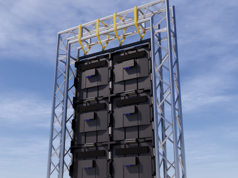 Monitor y braguero del panel de visualización de pantalla LED Modelo 3D