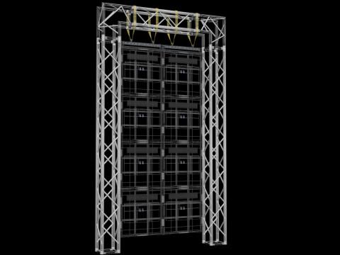 Monitor y braguero del panel de visualización de pantalla LED Modelo 3D