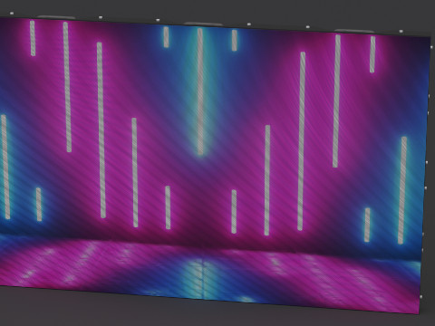 Painel de palco de exibição de tela LED P2 Modelo 3D