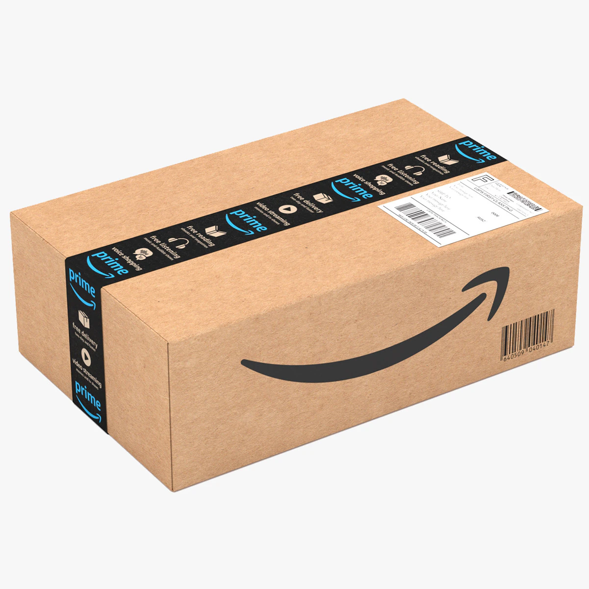 Cardboard Box Amazon 3D Model .c4d .max .obj .3ds .fbx .stl .blend 