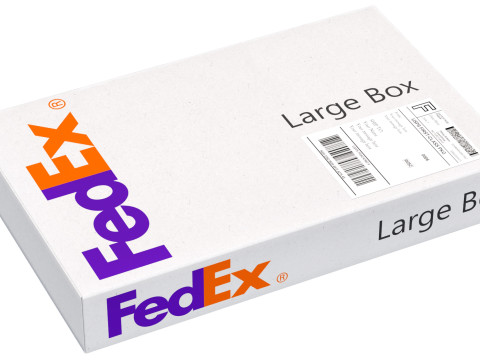 Caja de cartón Fedex Modelo 3D