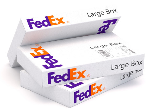 Caja de cartón Fedex Modelo 3D