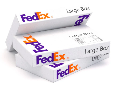 Cardboard Box Fedex 3D Model