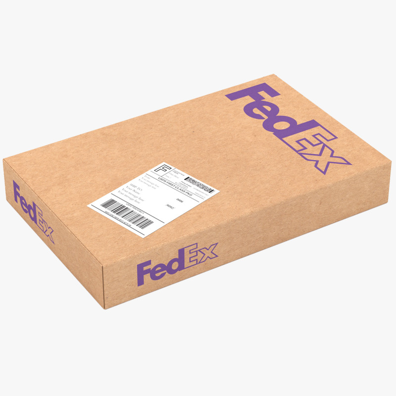 골판지 포장 상자 Fedex 3D 모델 .c4d .max .obj .3ds .fbx .stl .blend