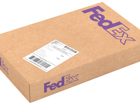 골판지 포장 상자 Fedex 3D 모델