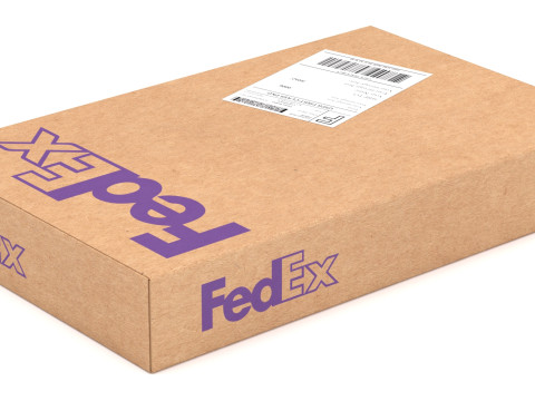 골판지 포장 상자 Fedex 3D 모델