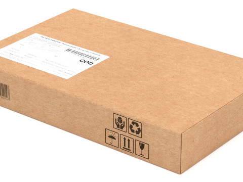 Картонная упаковочная коробка 01 3D Модель