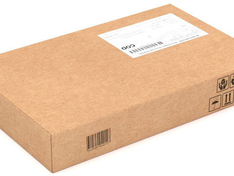 Картонная упаковочная коробка 01 3D Модель