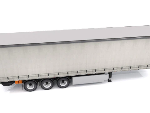 Cortina aberta para semi-reboque Modelo 3D