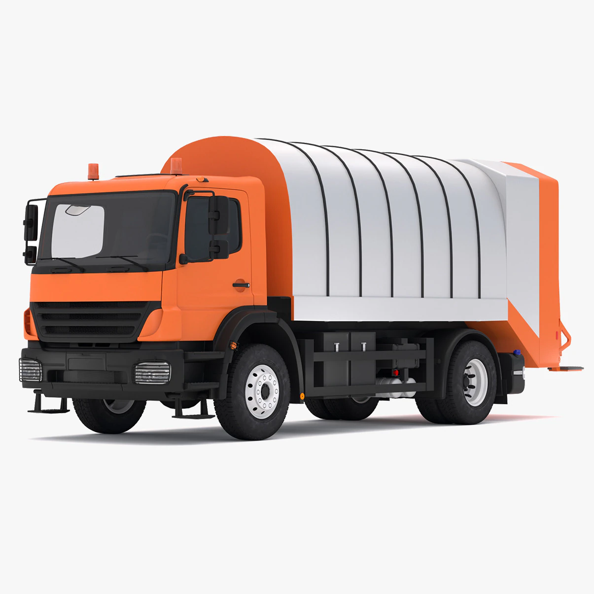 Generic Truck Garbage 3D Model .c4d .max .obj .3ds .fbx .stl .blend 